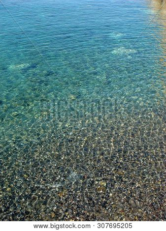 Beach In Kreta Island Karoumes Background Wallpaper Fine Art Prints