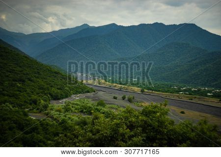 Caucasus Mountain Range Close To Kvareli