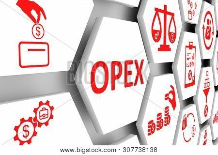 Opex Concept Cell Background 3d Render Illustration