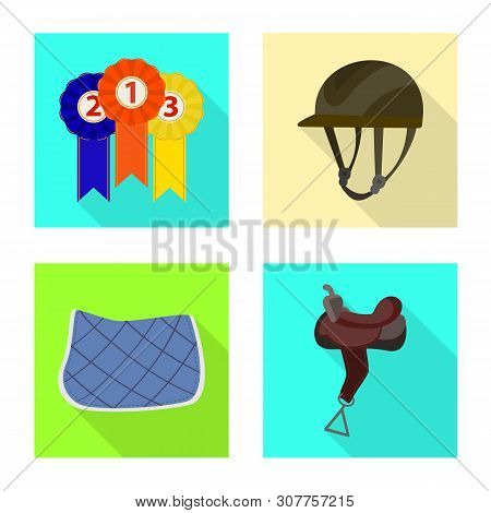 Isolated Object Of Track And Racing Logo. Set Of Track And Riding Stock Symbol For Web.