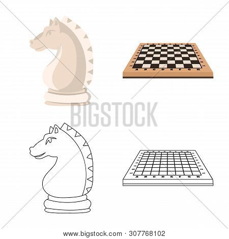 Vector Design Of Checkmate And Thin Symbol. Set Of Checkmate And Target Vector Icon For Stock.