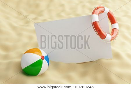 Livbälte Blanck på en strand