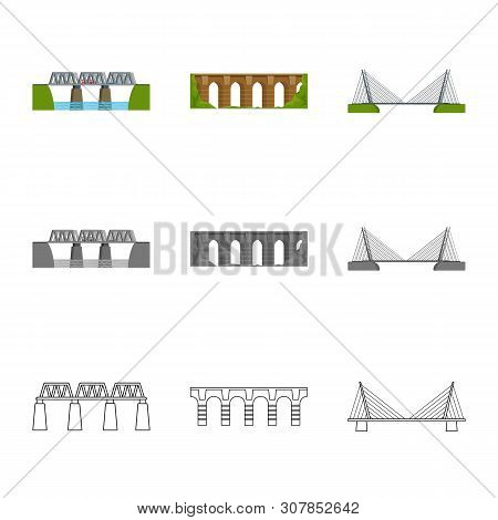 Vector Illustration Of Connection And Design Icon. Collection Of Connection And Side Stock Vector Il