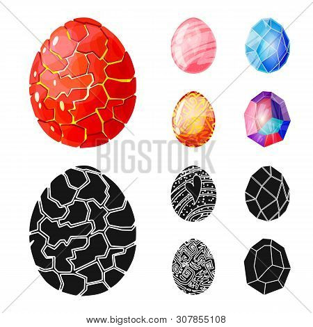 Vector Illustration Of Animal And Prehistoric Icon. Set Of Animal And Cute Vector Icon For Stock.