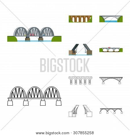 Vector Illustration Of Connection And Design Sign. Set Of Connection And Side Stock Vector Illustrat