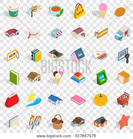 Dear Icons Set. Isometric Style Of 36 Dear Vector Icons For Web For Any Design