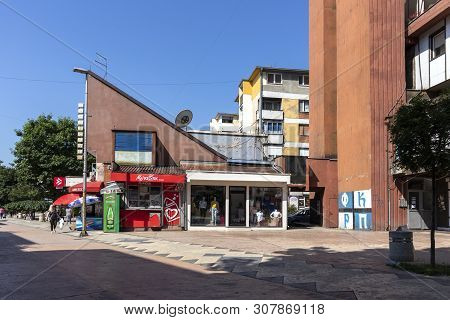 Pirot, Serbia - June 15, 2019: Square And Building At The Center Of Town Of Pirot, Southern And East