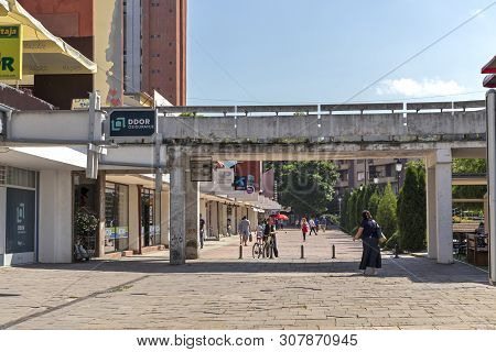 Pirot, Serbia - June 15, 2019: Square And Building At The Center Of Town Of Pirot, Southern And East