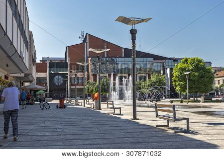 Pirot, Serbia - June 15, 2019: Square And Building At The Center Of Town Of Pirot, Southern And East