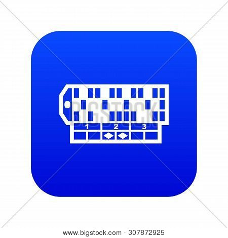 Roulette Table Icon Blue Vector Isolated On White Background