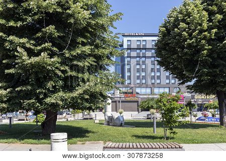 Pirot, Serbia - June 15, 2019: Square And Building At The Center Of Town Of Pirot, Southern And East