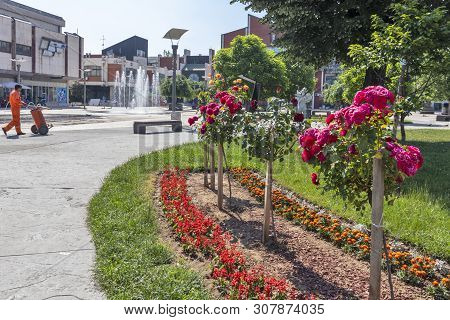 Pirot, Serbia - June 15, 2019: Typical Street And Building In Town Of Pirot, Southern And Eastern Se