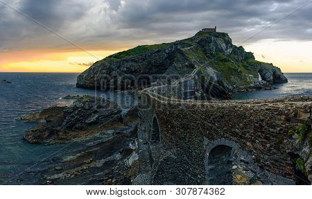 Sunset At San Juan De Gaztelugatxe Island, Spain