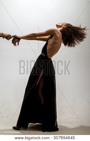 Love, Relations, Dominating. Sexshop, Foreplay Bdsm Erotic Games Man Dominating Woman
