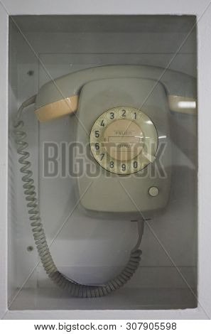 Vintage Emergency Telephone, Feuer Notruf Means Fire Emergency Call In German
