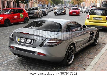 Kiev, Ukraine - September 5, 2017:  Mercedes-benz Slr Mclaren 722 Edition