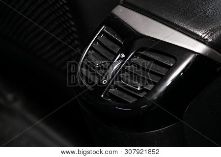 Novosibirsk, Russia - June 18, 2019:  Hyundai I40, Close-up Of The Adjustment Of The Blower, Air Con