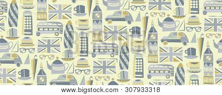 London Pattern Seamless Design. Decoration Textile And Paper Series
