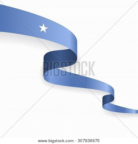 Somalian Flag Wavy Abstract Background. Vector Illustration.