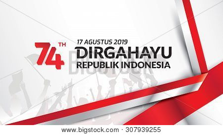 17 August. Indonesia Happy Independence Day Greeting Card, Banner, And Texture Background Logo. - Ar