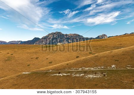 Italian Alps With The Carega Mountain, Called The Small Dolomites And The Lessinia Plateau. Regional