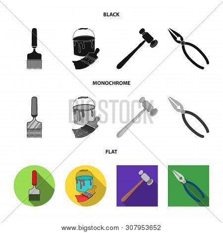 Vector Illustration Of Tool And Construction Icon. Set Of Tool And Carpentry Stock Vector Illustrati