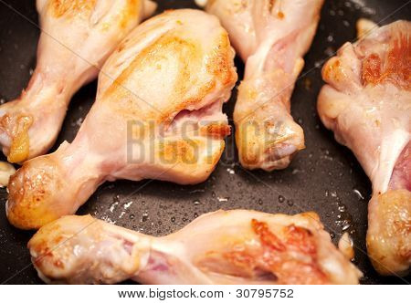 Pernas de frango frito