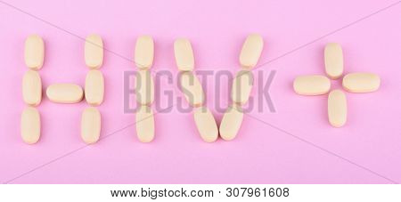 Hiv Therapy Efavirenz On Pink Background At Dry Sunny Summer Day