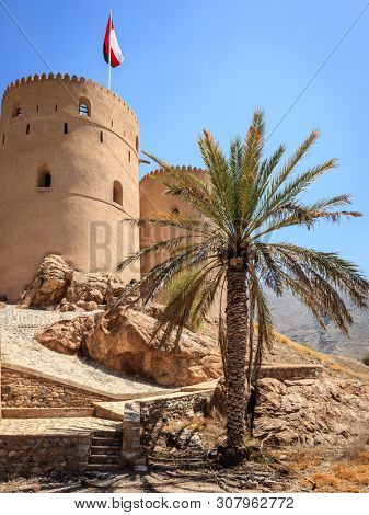 Historic Rustaq Fort in the city of Rustaq, Oman