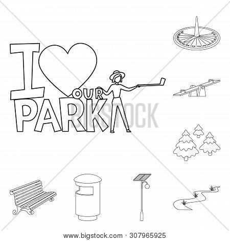 Isolated Object Of Landscape And Nature Sign. Set Of Landscape And City Vector Icon For Stock.