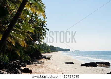 Stranden i nordlige kerala, Indien