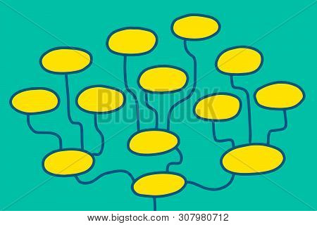 Mind Map Hand Drawn Vector Illustration In Cartoon Style