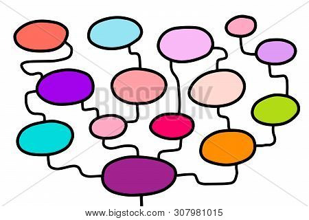 Mind Map Hand Drawn Vector Illustration In Cartoon Style