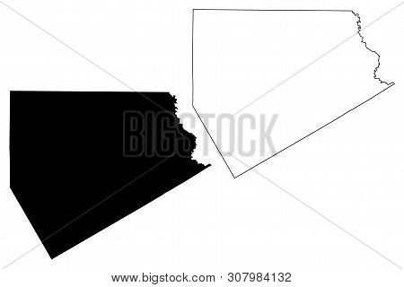 Ellis County, Texas (counties In Texas, United States Of America,usa, U.s., Us) Map Vector Illustrat