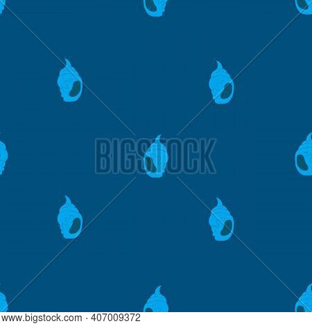 Simple Shaped Vector Seashell Seamless Pattern. Bright Colorfull Sample For Your Design. Good For Te