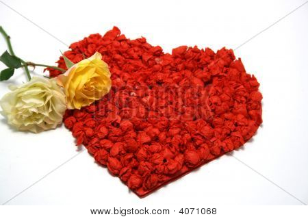Yellow Roses And Heart