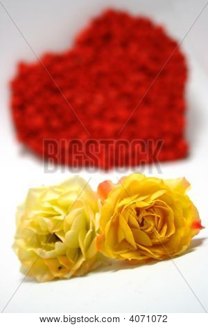 Yellow Roses And Heart