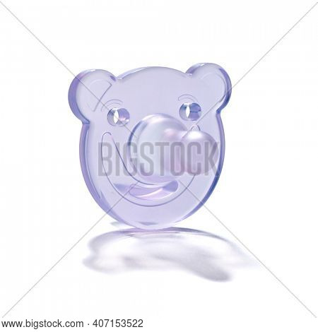 Pacifier for 0-3 month babies isolated on white background   
