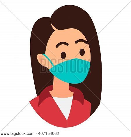 People Face With Mask Icon Isolated Vector On White. Notice Safety Sign. People Using Protective Mas