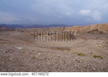 Hiking In Evening In Shehoret Mountains, South Israel