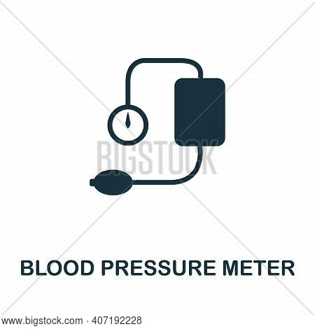 Blood Pressure Meter Icon. Simple Element From Medical Services Collection. Filled Monochrome Blood 