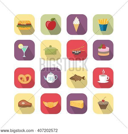 Food Design Elements Collection Vector Illustration Isolated