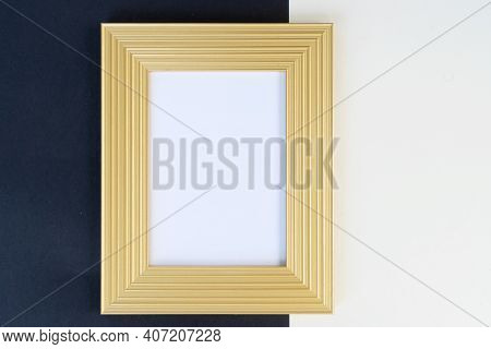 Black And Gold Mok Up Frame, 20s Modern And Art Deco Style