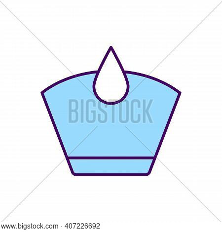 Disposable Coffee Filter Rgb Color Icon. Coffee-brewing Utensil. Food-spoiled Paper Waste. Trapping 