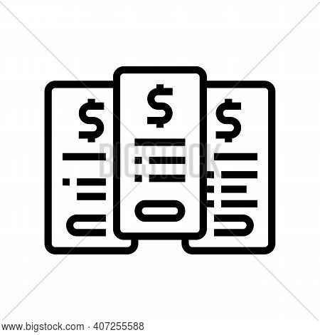 Tariff Plans Subscription Line Icon Vector. Tariff Plans Subscription Sign. Isolated Contour Symbol 