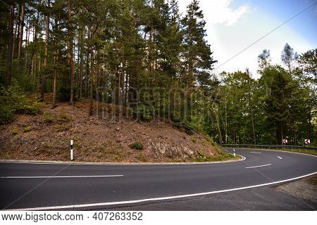Winding Mountain Road With Beautiful Views, Germany