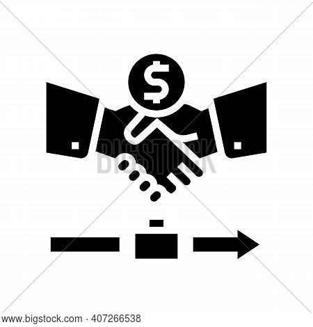 Severance Pay Allowance Glyph Icon Vector. Severance Pay Allowance Sign. Isolated Contour Symbol Bla