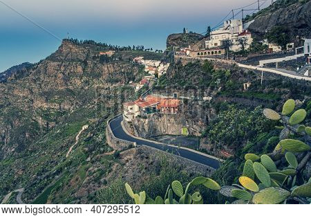View On The Gran Canaria Mountains From Artenara Village