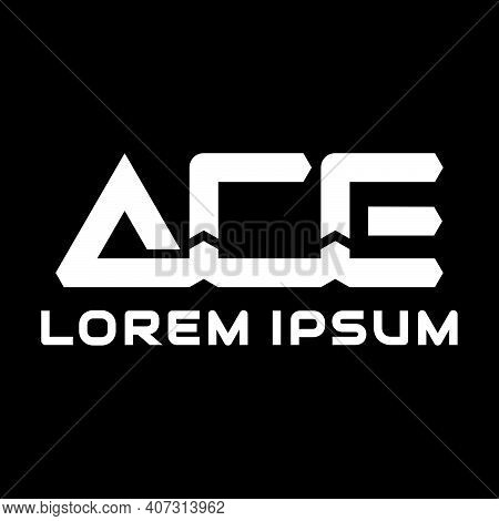 Creative, Simple And Elegant Initial Letter Ace Logo Template In Flat Design Monogram Illustration
