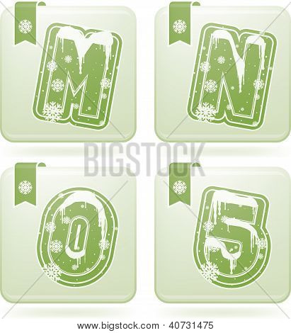 Winter Digits & Capital Letters